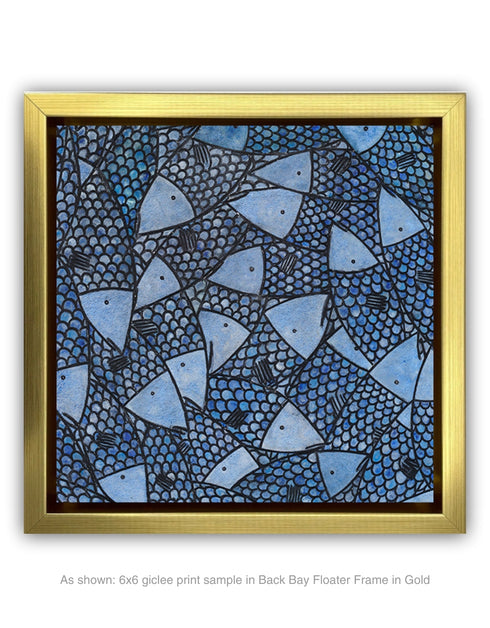 Fish Stick Sardines | Framed Giclee Print on Canvas